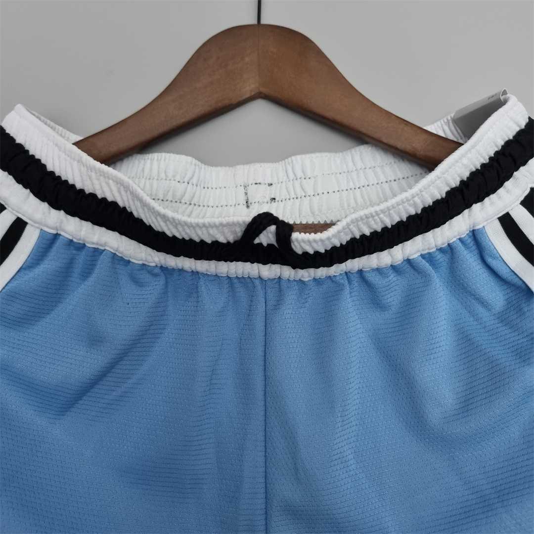 2022 Memphis Grizzlies NBA US Training Shorts Blue Black 6