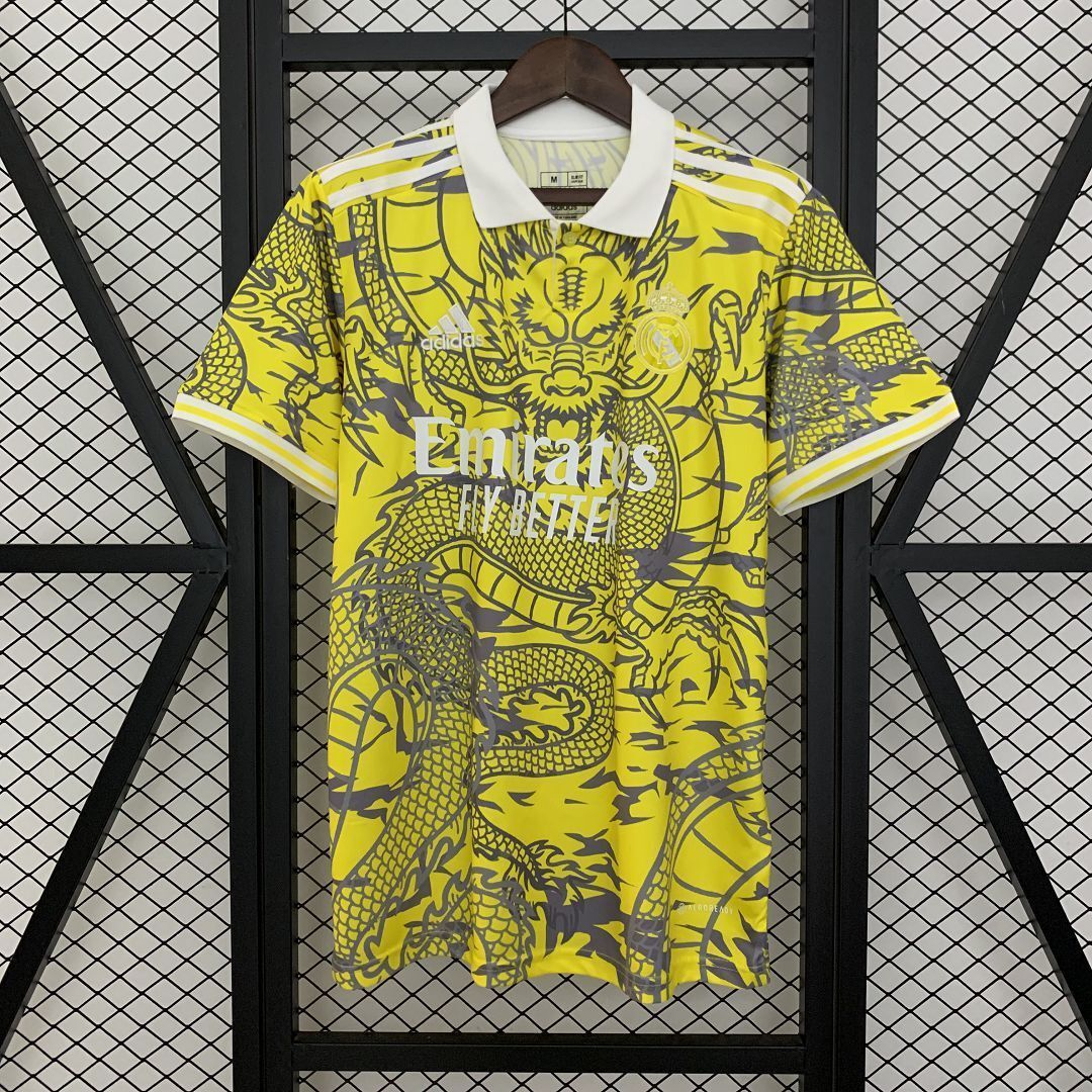 25-26 Real Madrid Yellow Dragon Special Edition Shirt Football Uniform AAAAJersey Dropship Yupo
