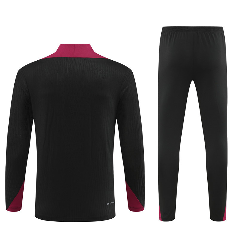 24-25 PSG Long Sleeve Tracksuit Black Training Suits Football AAAAJersey Yupoo 3