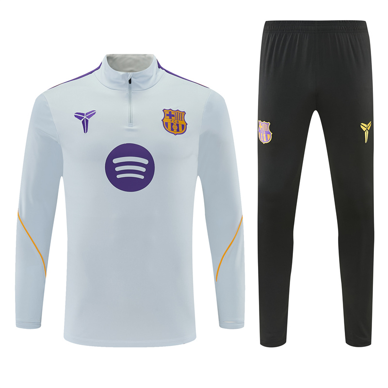 26-27 Barcelona Mens Kit Football Aldult Training Long Sleeve Suit Yupoo 5 2