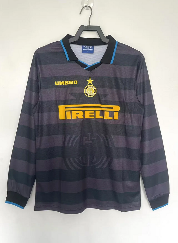 97-98 Inter Milan Third Retro Kit Long Sleeve Shirt Soccer AAAAJersey Yupoo