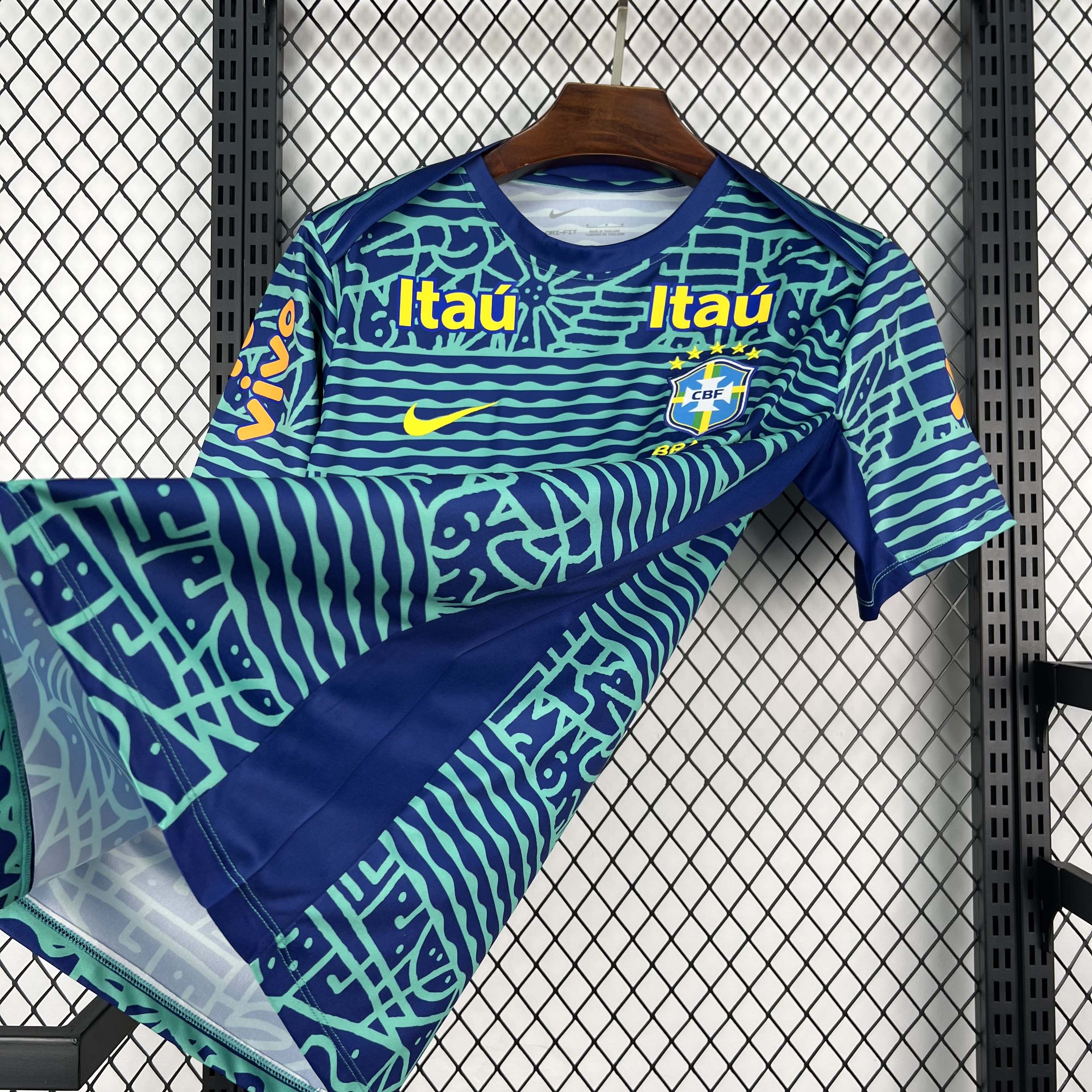 2024 Brazil Mens Pre-Match Kit Football Retro T-Shirt AAAAJersey Supply Yupoo 9 7