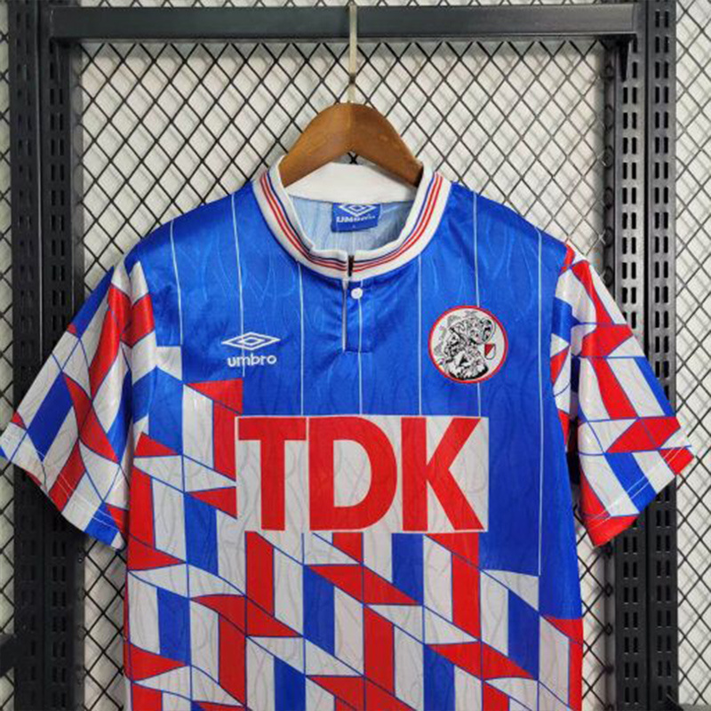 1990 Retro Ajax Away S-XXL Cheap Soccer Jerseys 1