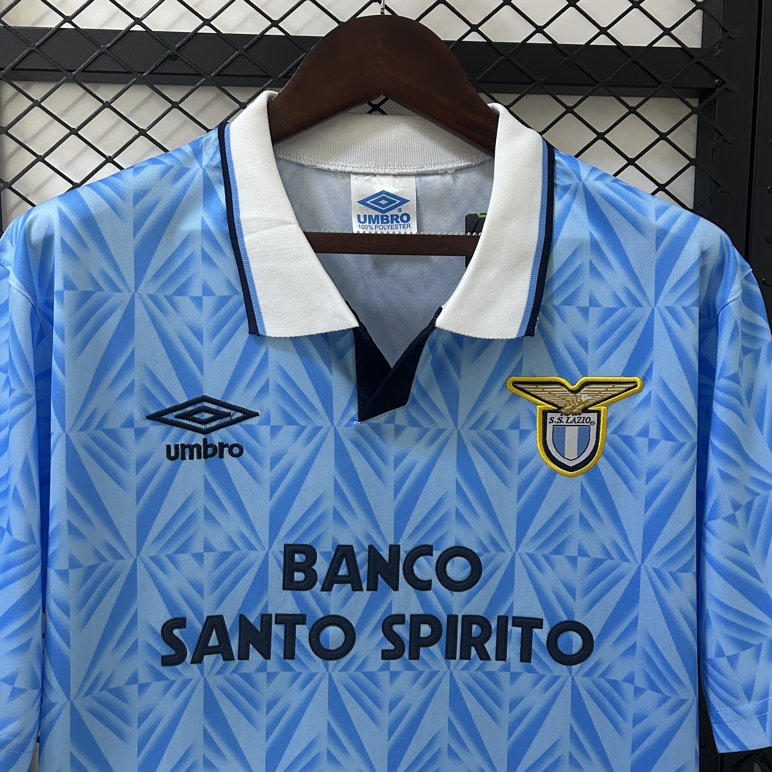91-92 Lazio Home Retro Kit Vintage Shirt AAAAJersey Dropship Yupoo 4