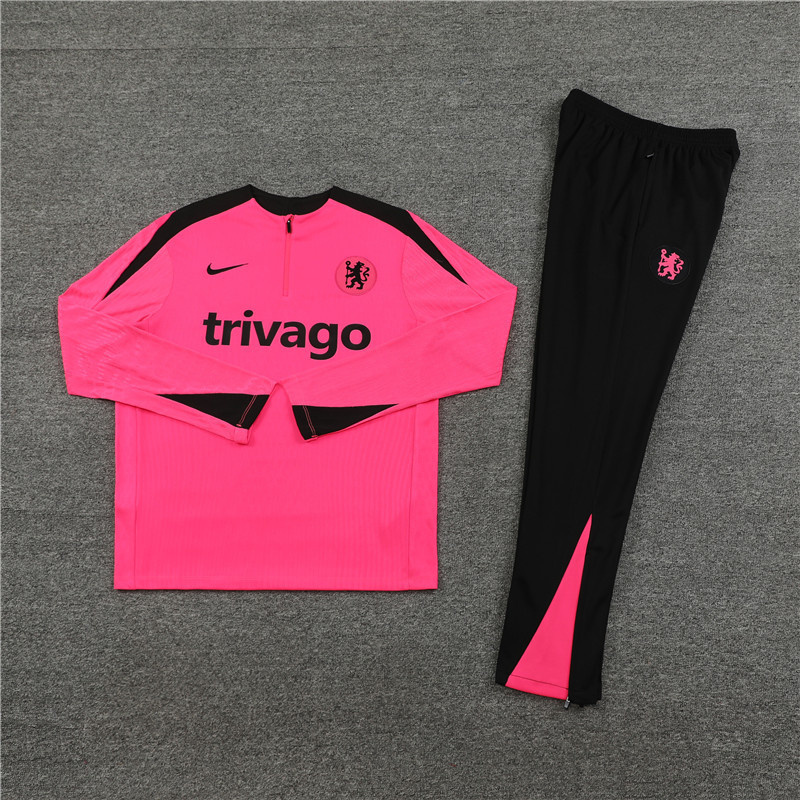 24-25 Chelsea Long Sleeve Tracksuit Red Training Suits Football Replicas Yupoo 2