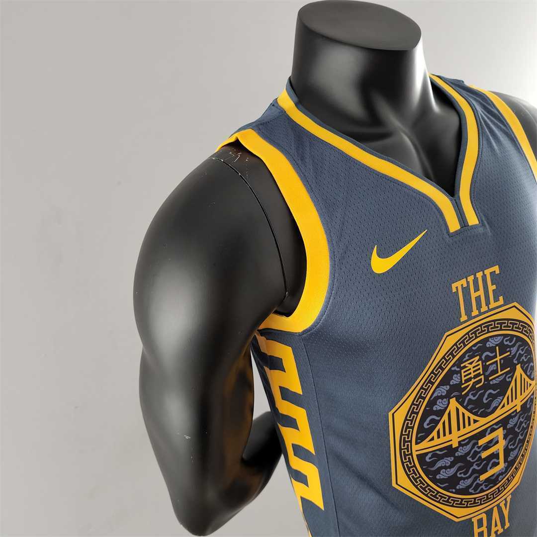 2018 POOLE#3 Golden State Warriors Grey NBA Jersey 4