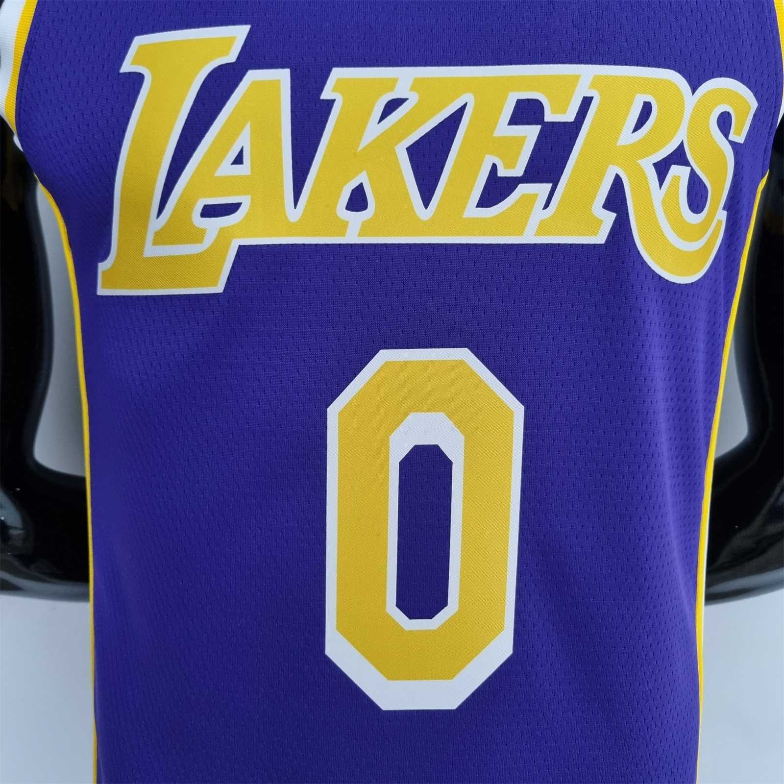 75th Anniversary Westbrook #0 Los Angeles Lakers Jordan Purple NBA Jersey 2