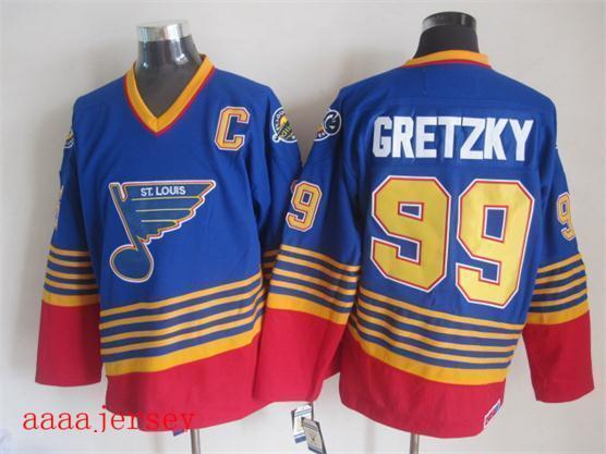 St. Louis Blues retro ice hockey jersey M-3XL 圣路易蓝调队复古冰球服 6