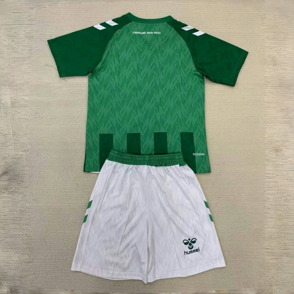 24-25 Werder Bremen Home Kid Kits Youth Apparels Soccer AAAAJersey Yupoo 1