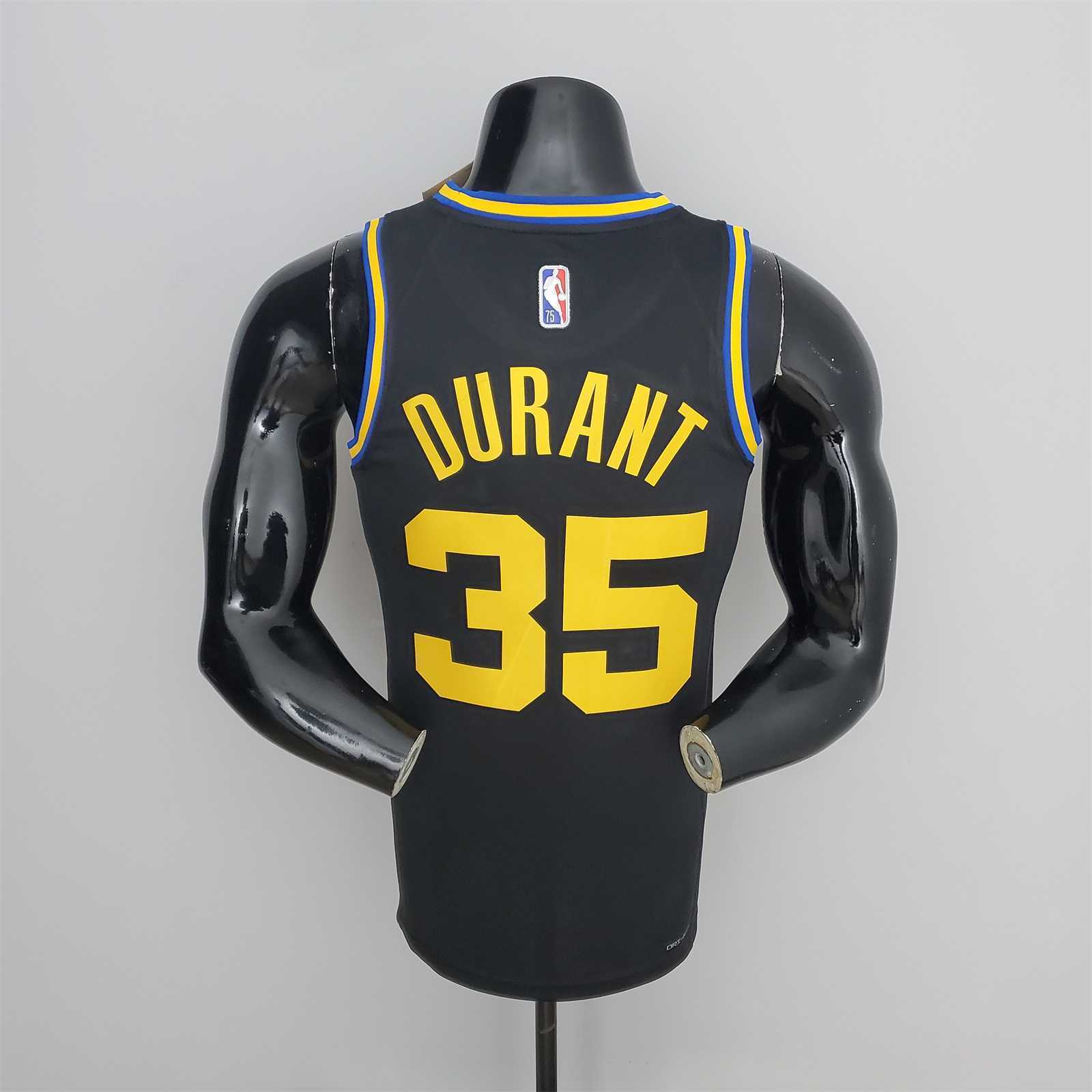 2022 Season Durant #35 Warriors City Edition Black NBA Jersey 2