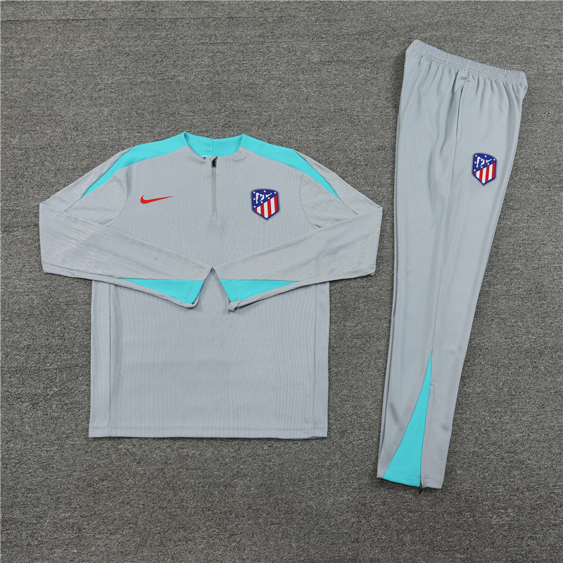 24-25 Atletico Madrid Player Long Sleeve Training Suit Football Shirts 1