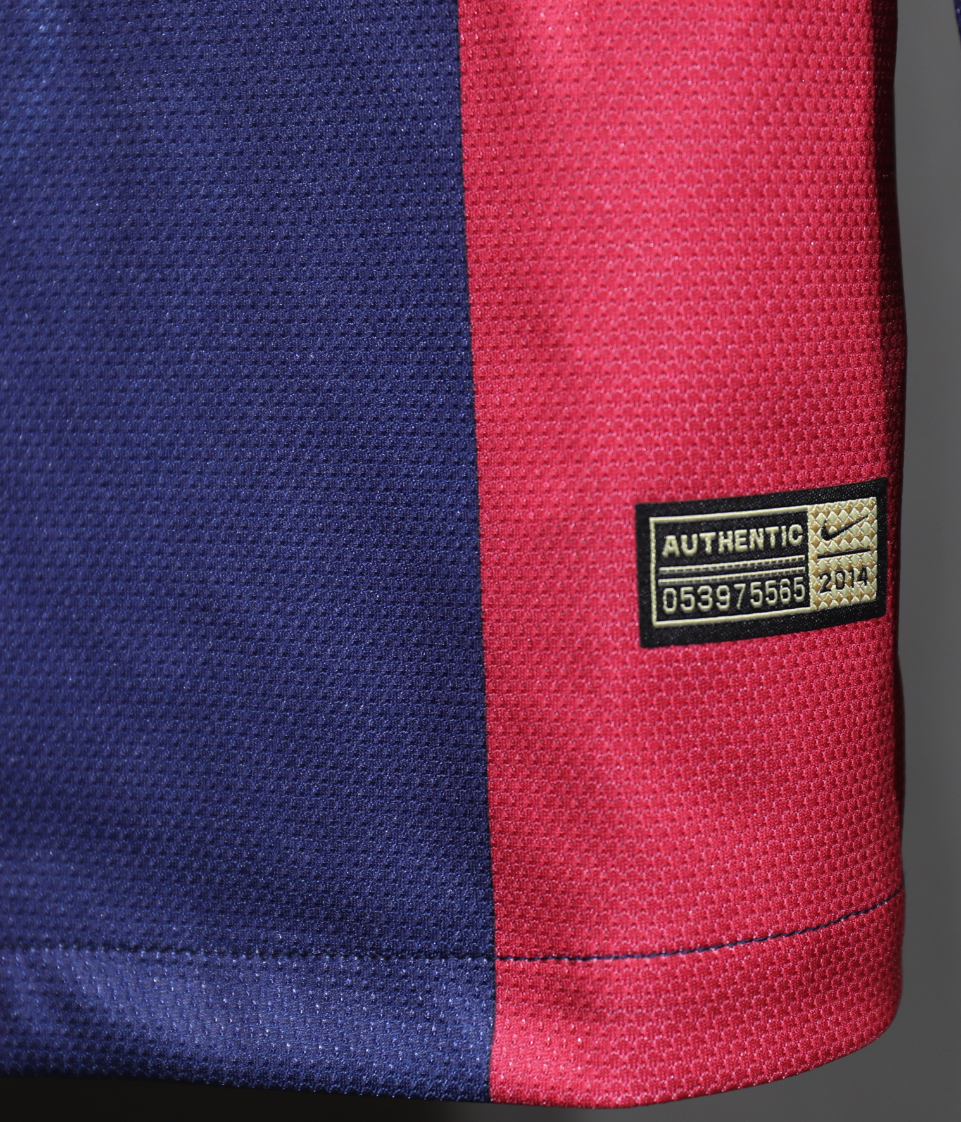 14-15 Barcelona Home Retro Kit Vintage Player Version Long Sleeve Shirt AAAAJersey Dropship Yup 2