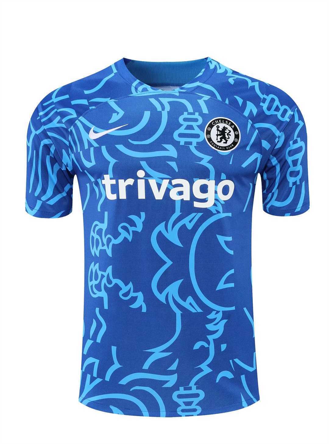 22-23 Chelsea training suit Short Sleeve kit Blue Camo 15