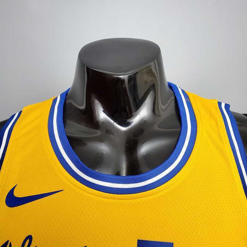 Tram version DURANT#35 Golden State Warriors yellow 3