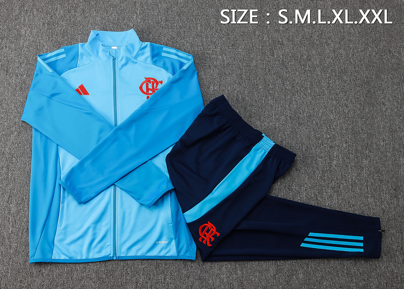 24-25 Flamengo Blue Football Tracksuit Long Jacket Suits 1