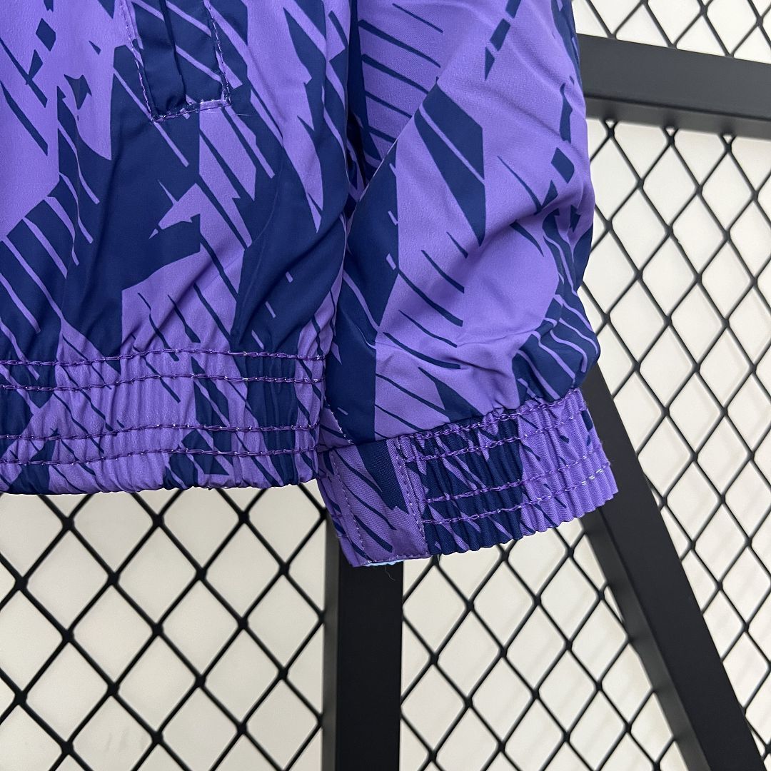 2024 Argentina Blue and Purple Reversible Windbreaker Double-Sides Jacket Football Replicas Yup 12
