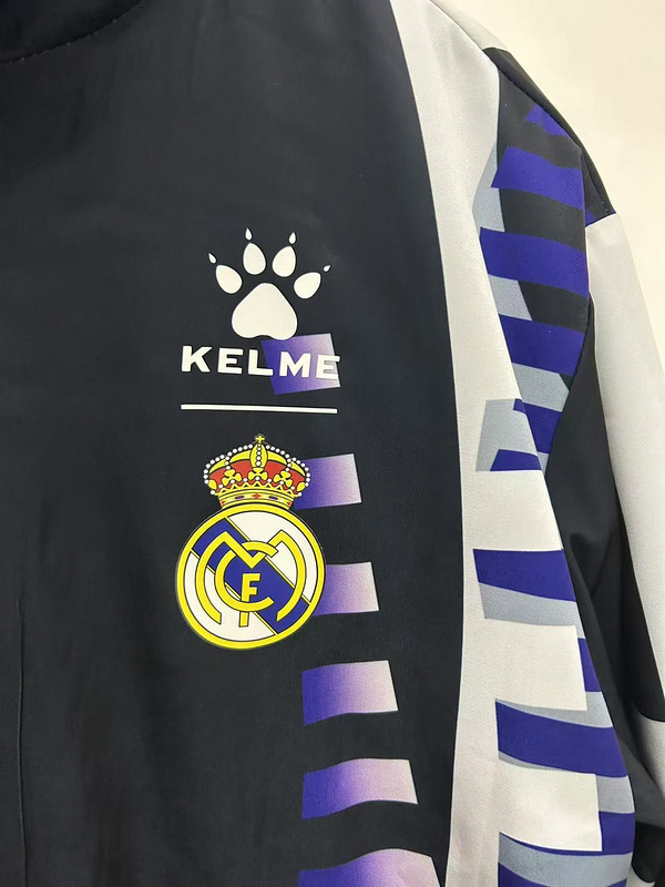 97-98 Real Madrid Retro Trench Coat Reversible Windbreaker Double-Sides Jacket 6
