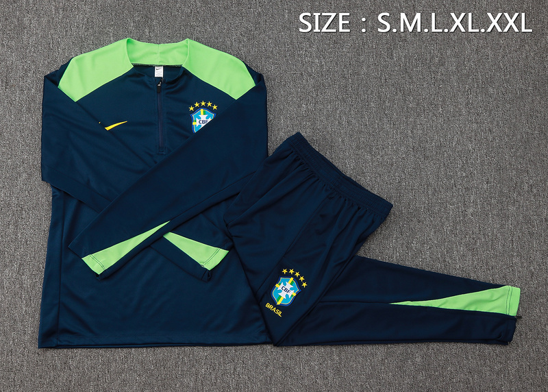 2024 Brazil Long Sleeve Training Suit Football Shirts 1