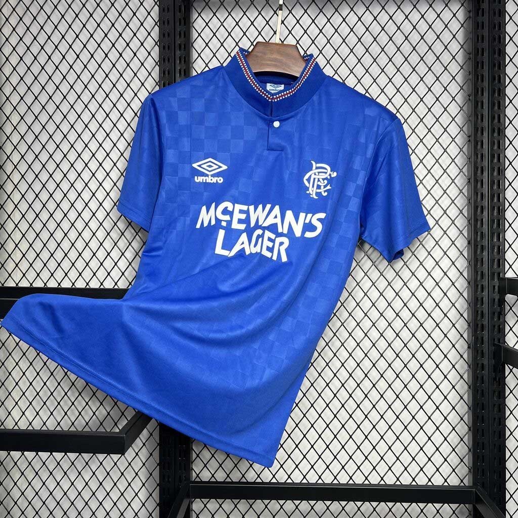 87-90 Rangers Home Retro Kit Vintage Shirt Sport AAAAJersey Yupoo 6