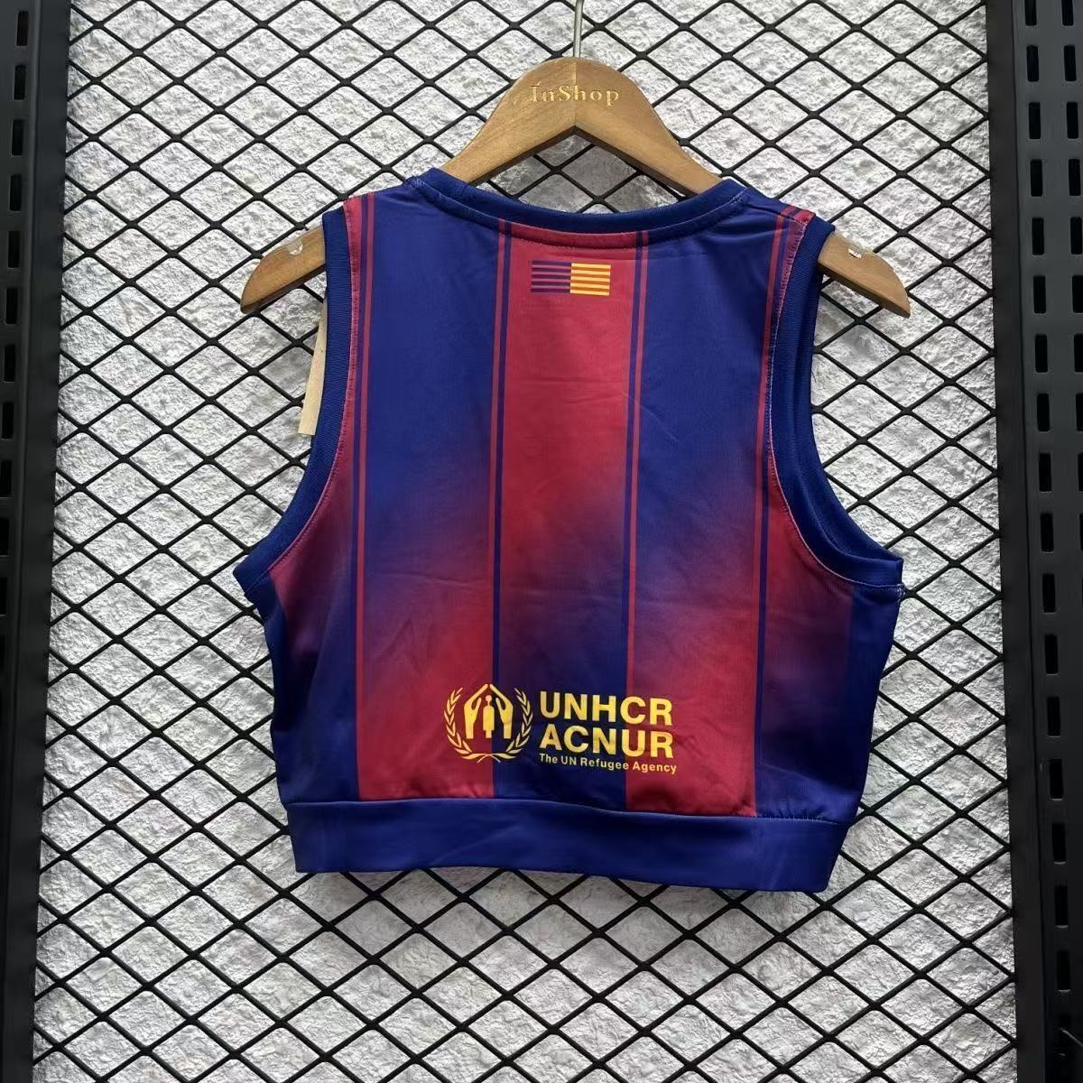 25-26 Barcelona Home Women Yoga Vest Football Sino Kit AAAAJersey Supply Yupoo 1