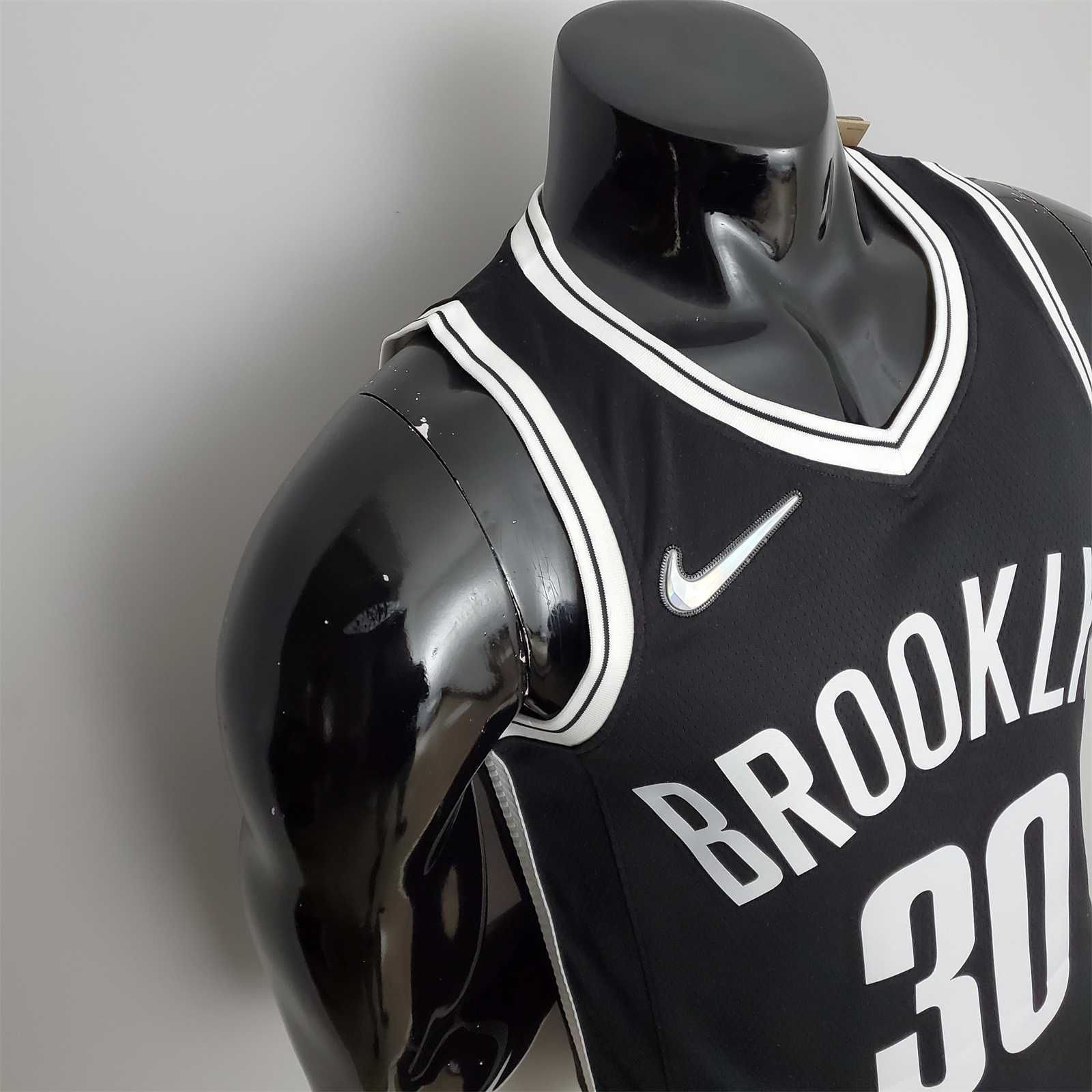 75th Anniversary Curry #30 Nets Black NBA Jersey 2