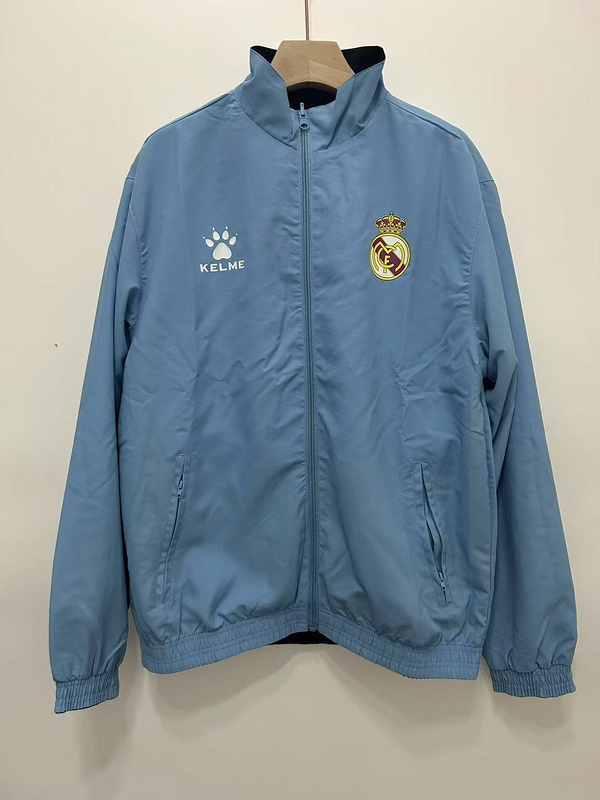 97-98 Real Madrid Retro Trench Coat Reversible Windbreaker Double-Sides Jacket 3