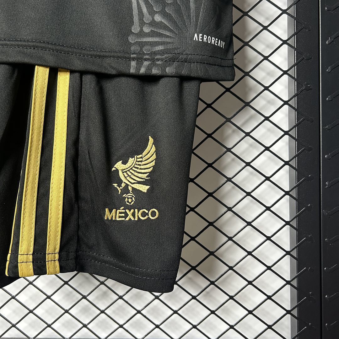 2025 Mexico Gold Black Kid Kits Youth Apparels AAAAJersey Dropship Yupoo 2