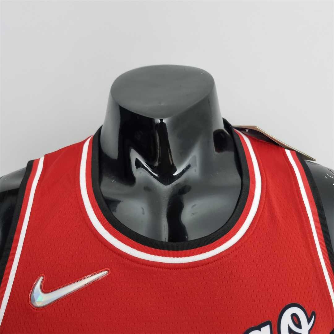 75th Anniversary 2022 Season Chicago Bulls CARUSO #6 City Edition Red NBA Jersey 4