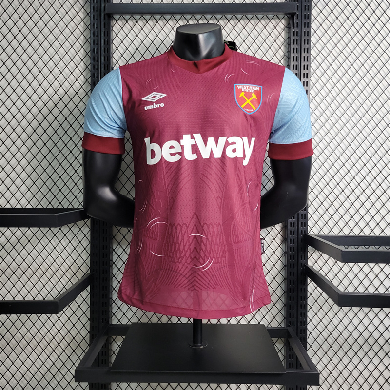 23-24 West Ham Home Player Version Size S-XXL Soccer Jerseys