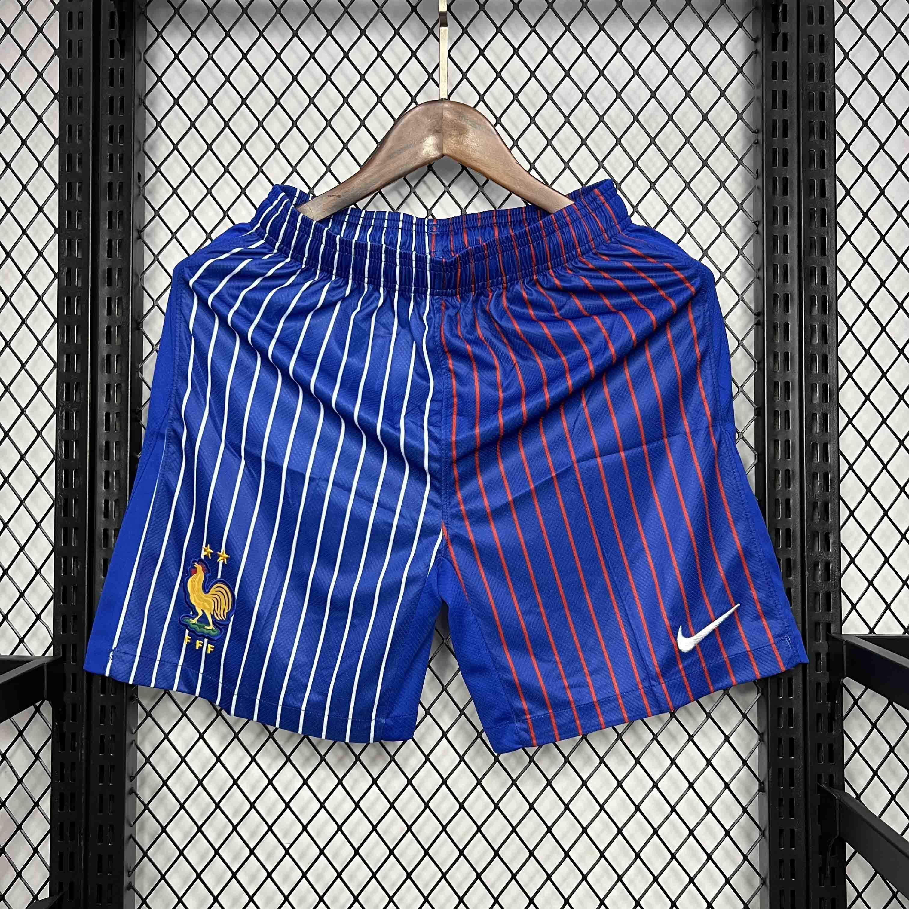 2024 France Away Shorts UEFA Euro 2024 Football Uniform AAAAJerseys Dropshipping Yupoo