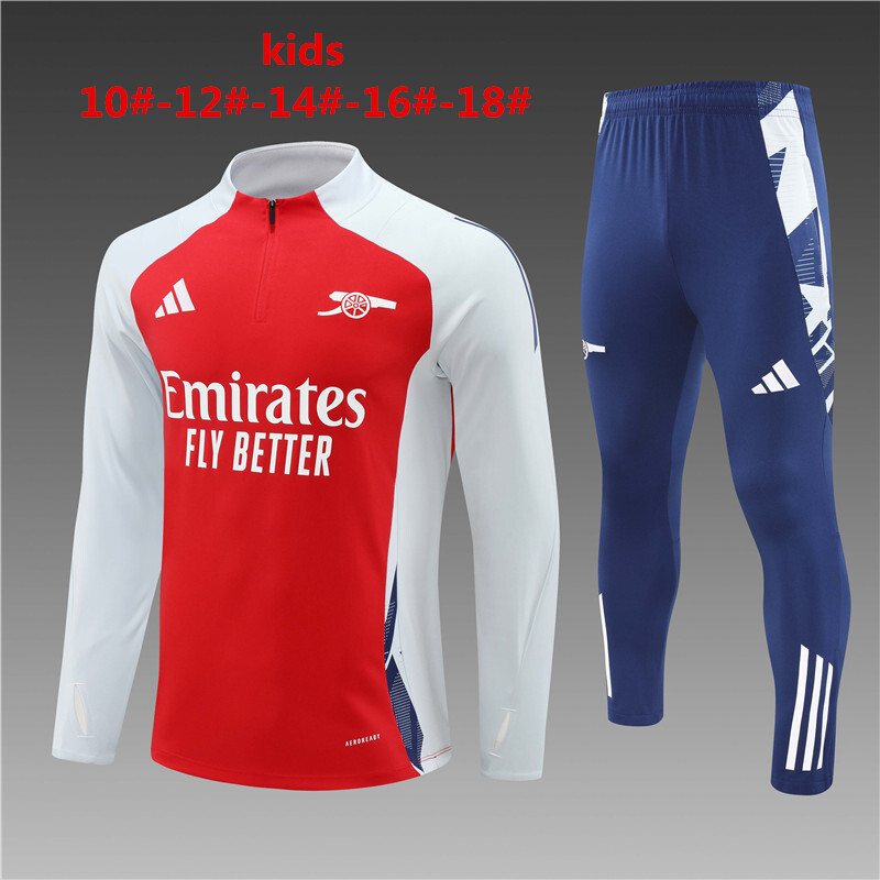 24-25 Arsenal Kids Long Sleeve Training Suit Football Shirts