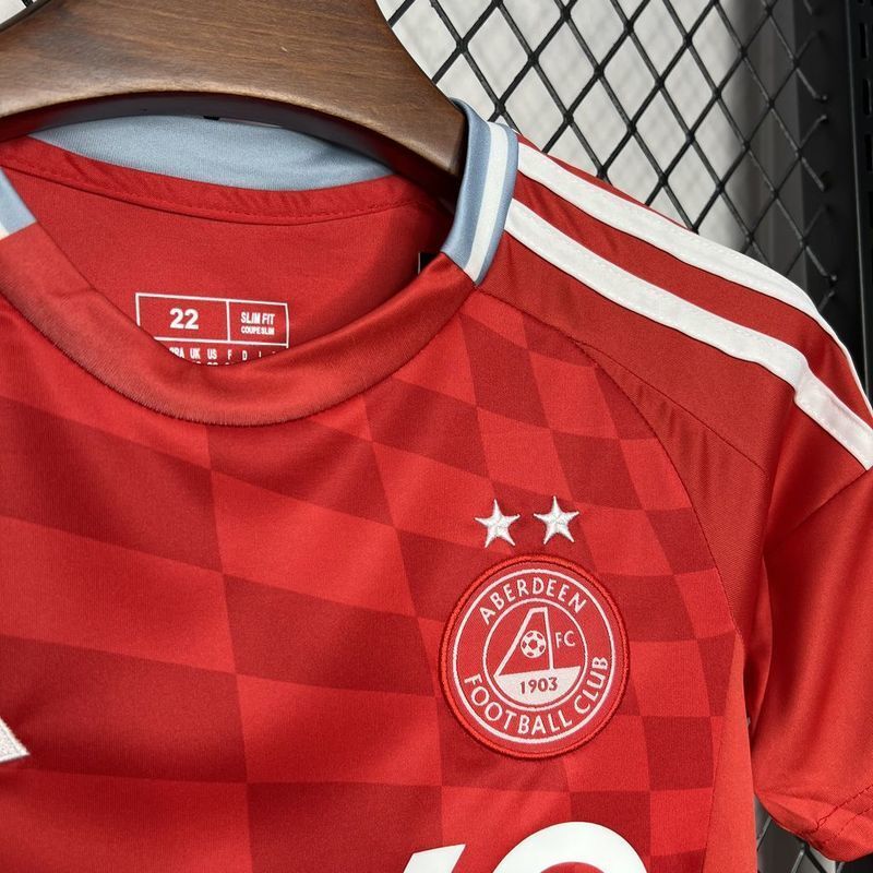 24-25 Aberdeen F.C home Kid Kits Youth Apparels Football AAAAJersey Yupoo 2