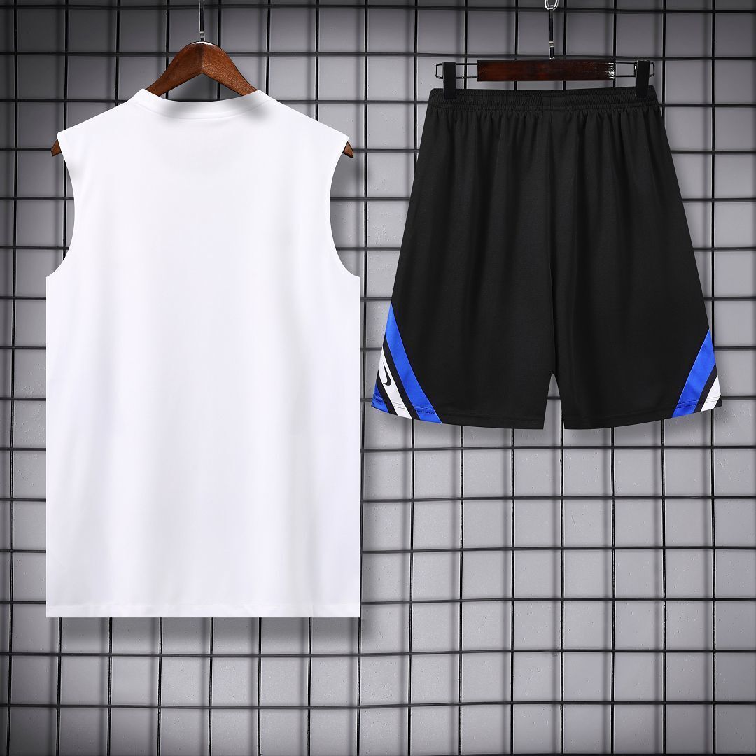 25-26 Inter Milan Retro White Training Kits Football Vest Suits 2