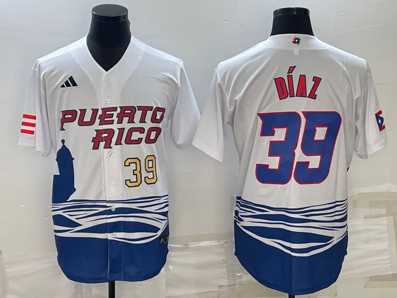 White Puerto Rico 2023 World Cup Baseball Jerseys 50