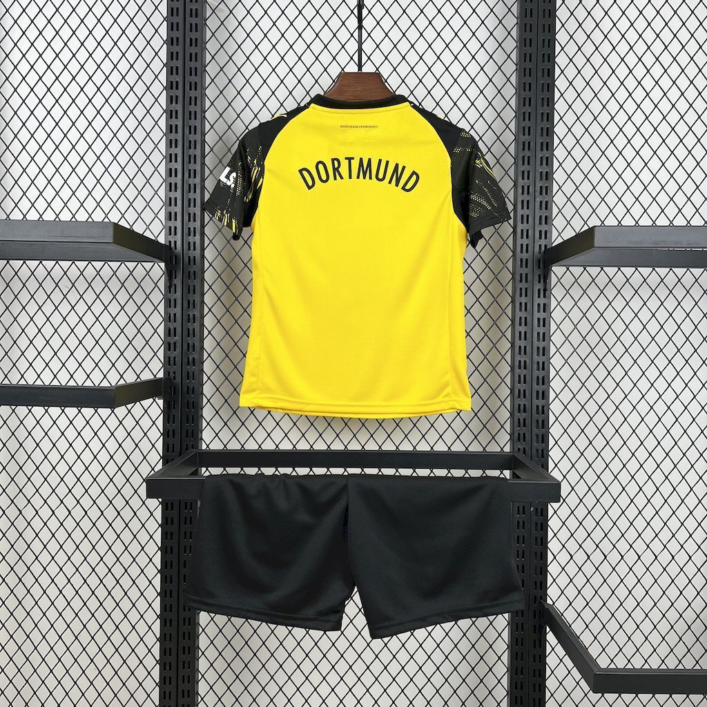 25-26 Borussia Dortmund Home Kids Kits Youth Apparels Yellow AAAAJersey Supplier Yupoo 1