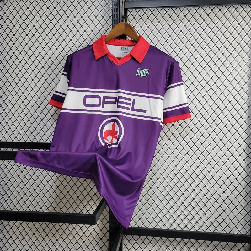 84-85 Florence Home Retro Kit Vintage Shirt Football AAAAJersey Supplier 2
