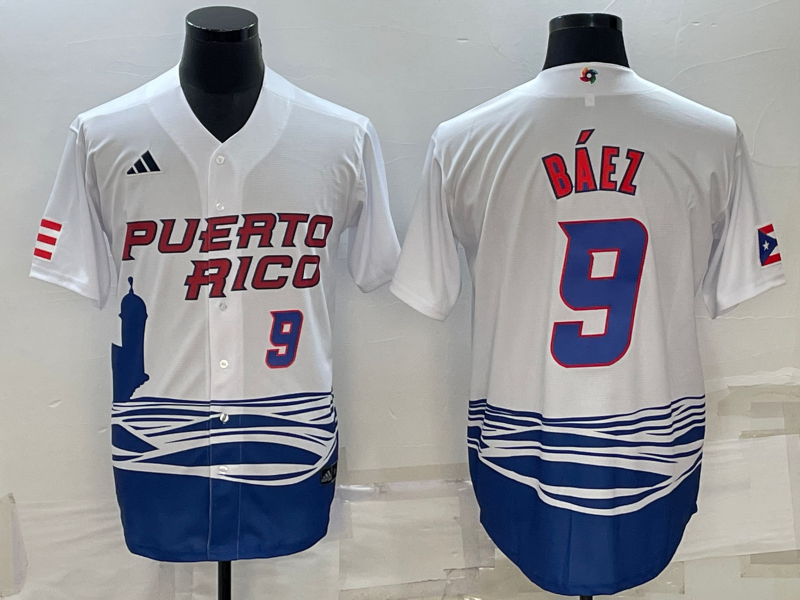 White Puerto Rico 2023 World Cup Baseball Jerseys 24
