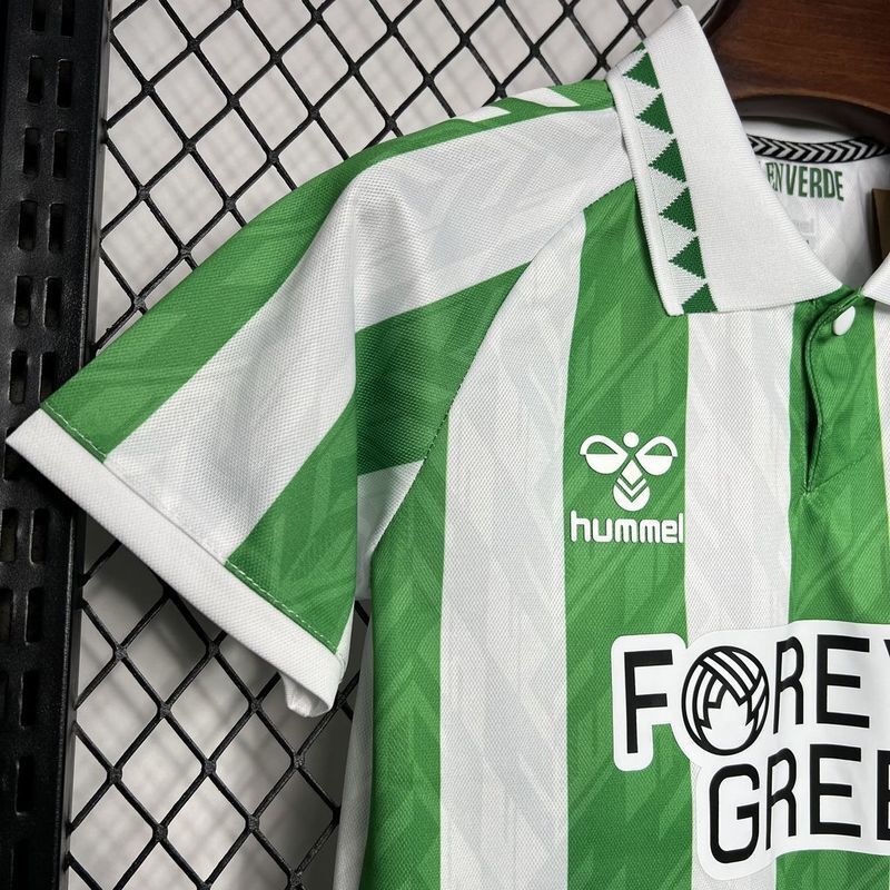 24-25 Real Betis Home Kid Kits Youth Apparels Football AAAAJersey Yupoo 3