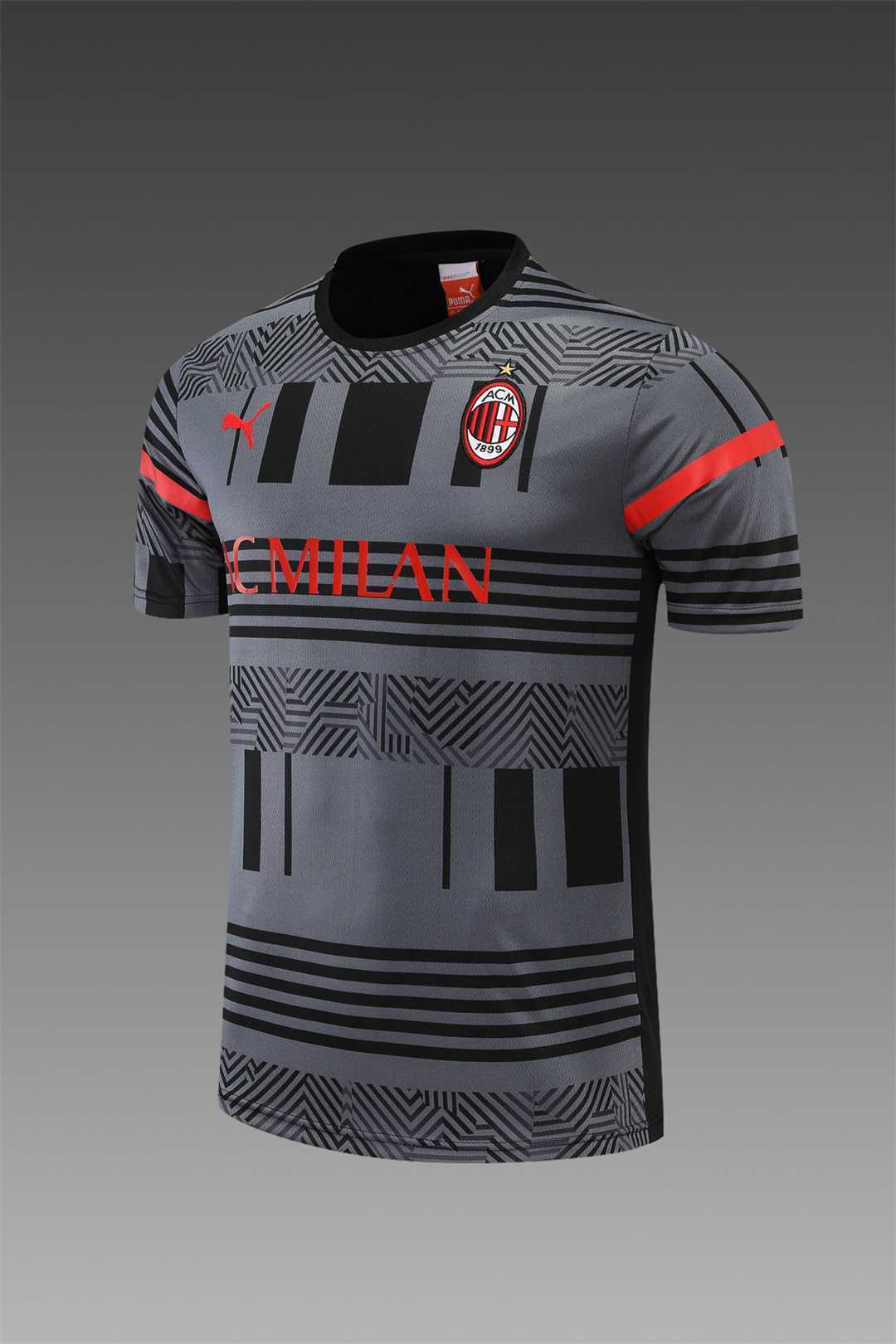 22-23 AC Milan Training Suit Short Sleeve Kit Grey 17