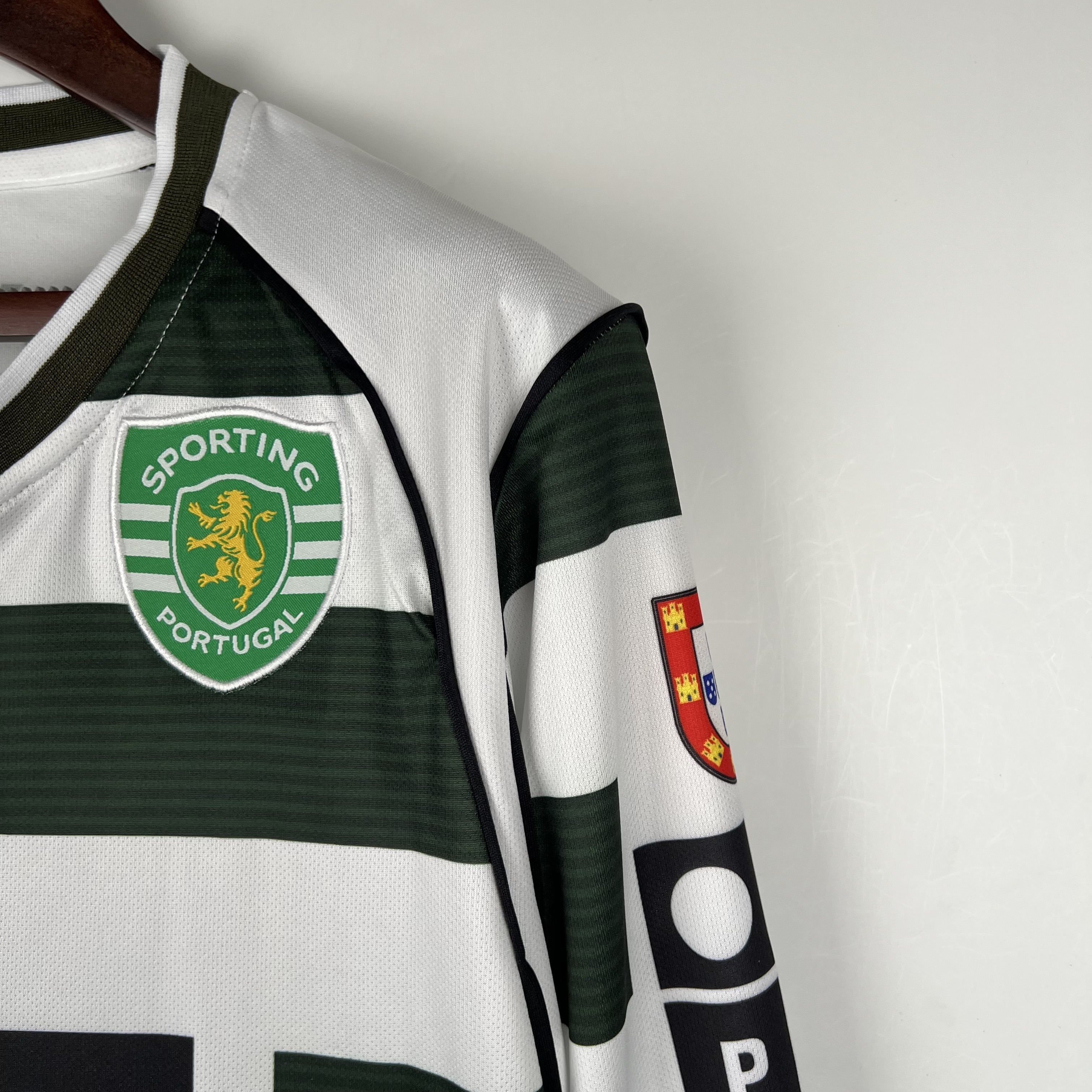 01-03 Sporting Lisbon Home Retro Kit Long Sleeve Vintage Shirt Soccer Jerseys Yupoo 4