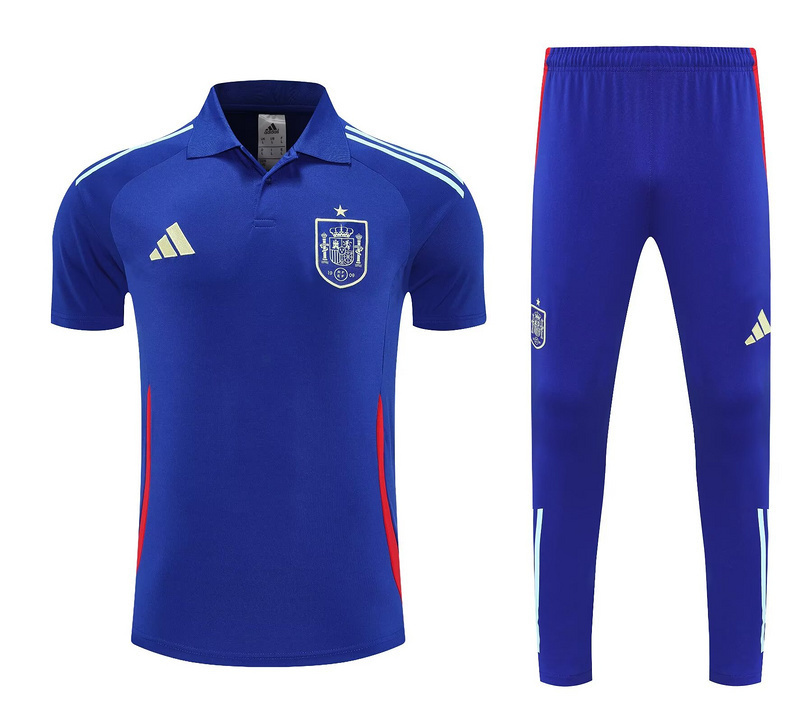 25-26 Spain Blue Training Blue Polo Kit Soccer AAAAJersey Yupoo
