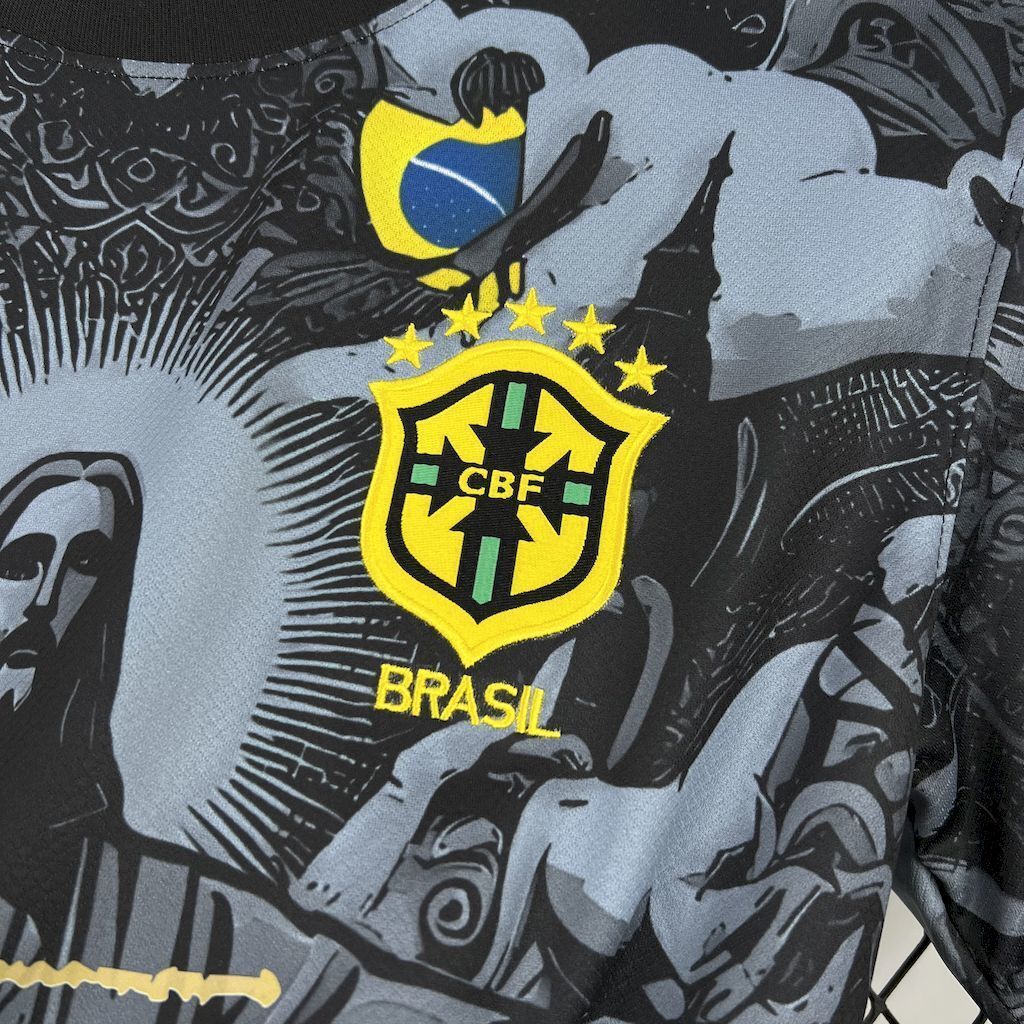 2024 Brazil Christ x Stussy Special Edition Kit Soccer T-Shirts AAAAJersey Dropship Yupoo 1