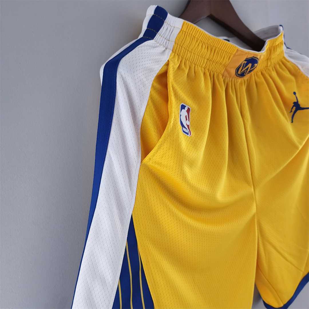 Golden State Warriors Air Jordan NBA Shorts Yellow 4