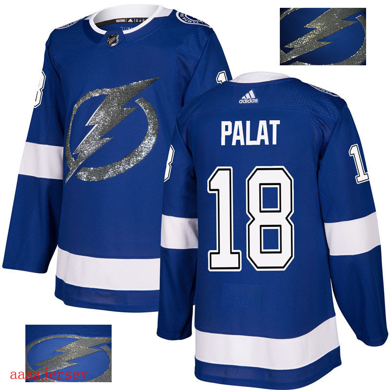 2018 Tampa Bay Lightning ice hockey jersey M-3XL 坦帕湾闪电队时尚亮片款冰球服 18