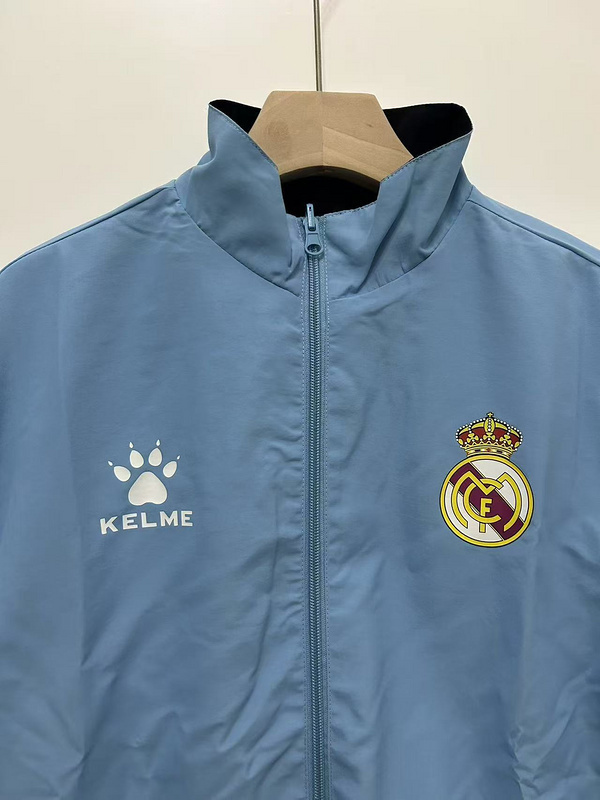 97-98 Real Madrid Retro Trench Coat Reversible Windbreaker Double-Sides Jacket 1
