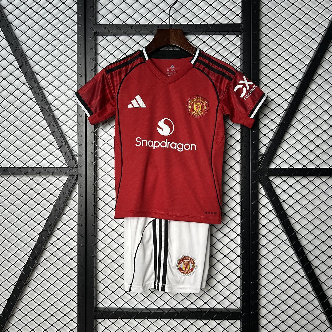 25-26 Manchester United Home Kid Kits Youth Apparels AAAAJersey Supply Yupoo