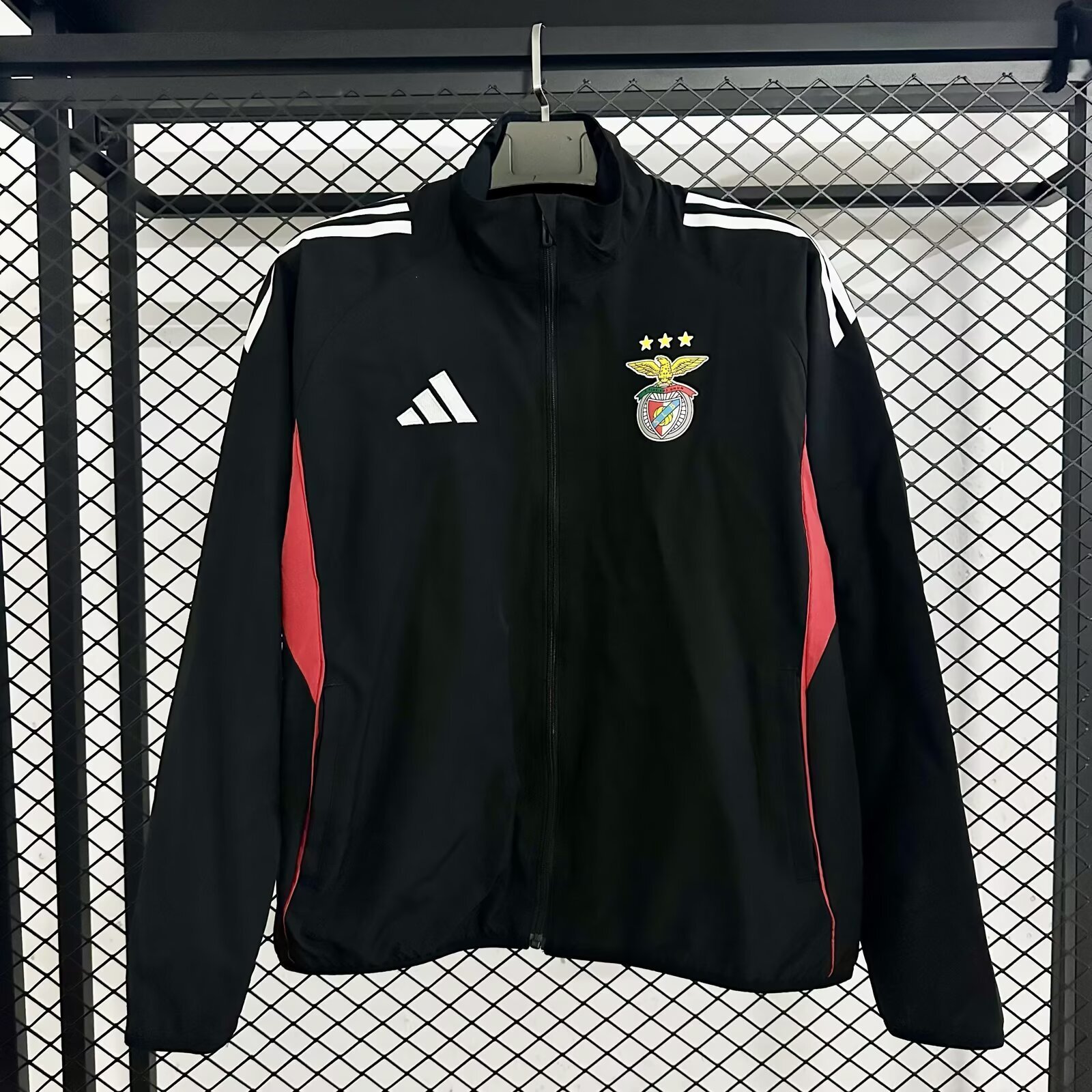 25-26 Benfica Black windbreaker Jackets AAAAJersey Dropship Yupoo