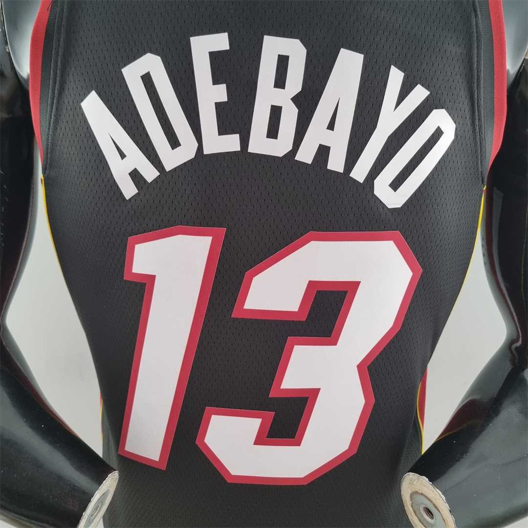 75th Anniversary Miami Heat ADEBAYO#13 black NBA Jersey 7