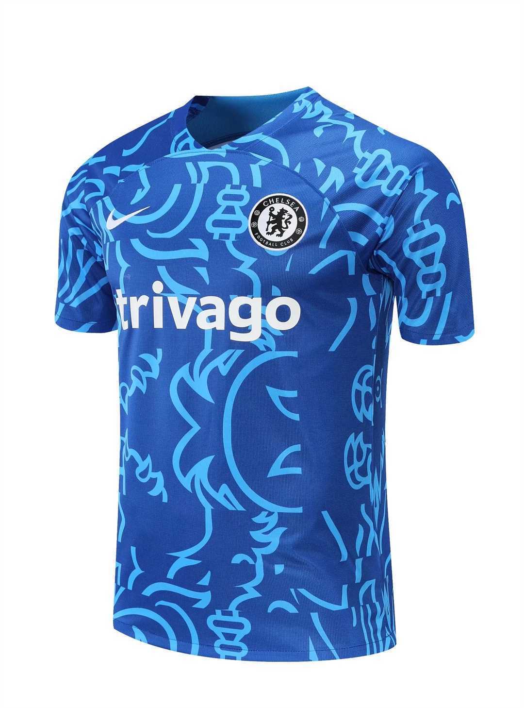 22-23 Chelsea training suit Short Sleeve kit Blue Camo 18