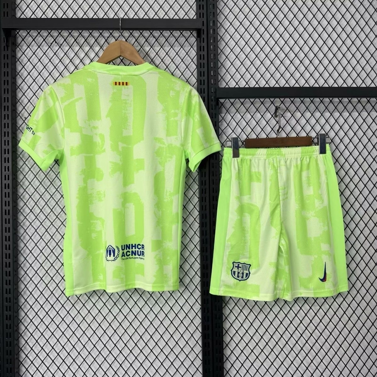 24-25 Barcelona Third Travis Scott Edition Kid Kits Youth Apparels Soccer Jersey 1